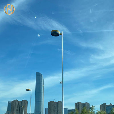 15m مثمن تراجع الساخنة المجلفن على جانب الطريق GI Street Light Pole