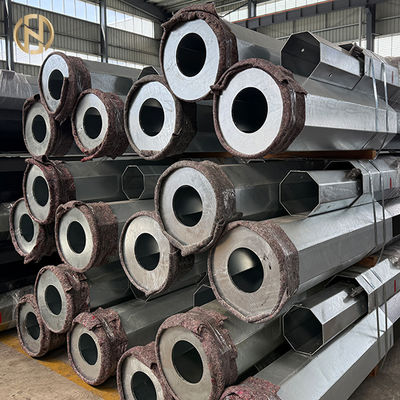 شراء High-quality Export Octagonal Hot-dip Galvanized Transmission Line Steel Poles online manufacture