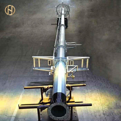 شراء 30-60m Hot Dip Galvanized Slip-joint Telecom Monopole Tower مع سلم ومنصة وعصا البرق لمحطة قاعدة 5G online manufacture