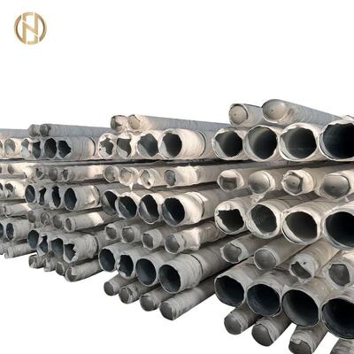 شراء 9m 12m Hot Dip Galvanized Swaged Steel Pole، Q235 Q345 دائرية دائرية توزيع الطاقة الكهربائية online manufacture