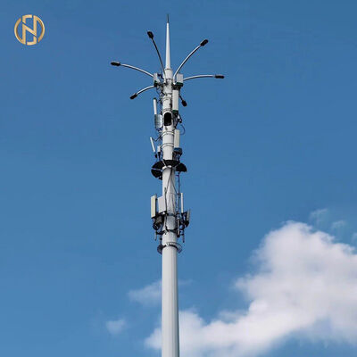 شراء القطب الصلب للاتصالات المجلفن 5G لبرج الاتصالات الخارجي | سارية هوائي خلية أحادية القطب مخصصة من الشركة المصنعة في الصين online manufacture