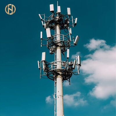 يشتري قطب فولاذ اتصالات معدني الساخن متوافق مع TIA/EIA-222 ، 20-50m لمحطات قاعدة 4G/5G online manufacture