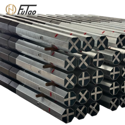 يشتري عمود كهربائي من الفولاذ المجلفن بالغمس الساخن 9m 11kV - Q235B / Q355B عمود مثمن لتوزيع الطاقة في المناطق الحضرية والريفية online manufacture