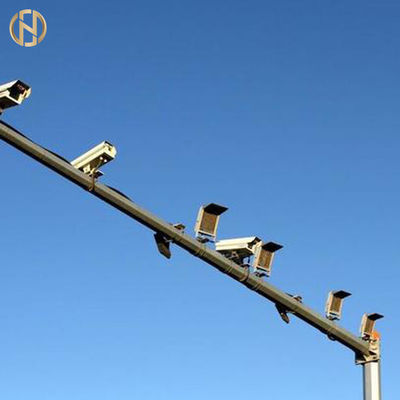 شراء 10-35M ارتفاع CCTV كاميرا القطب المجلفن الصلب كاميرا الأمن القطب online manufacture