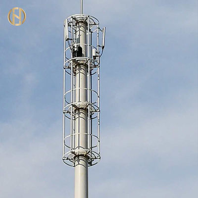شراء برج الاتصالات السلكية واللاسلكية الأنبوبي 36 م 4 أقسام السطح المجلفن المنزلق online manufacture