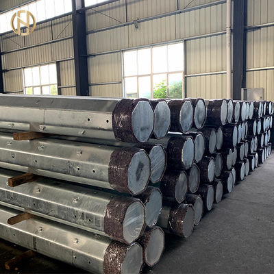 شراء تراجع القطب الصلب المجلفن الساخن 35FT 40FT 10.5m 12m لتوزيع الطاقة online manufacture