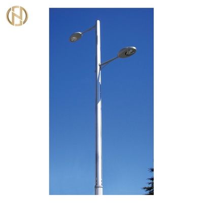 شراء أنبوب فولاذي ذو ذراع واحدة قابل للتخصيص قطب ضوء الشارع الكهربائي مع طلاء غلافي ساخن online manufacture