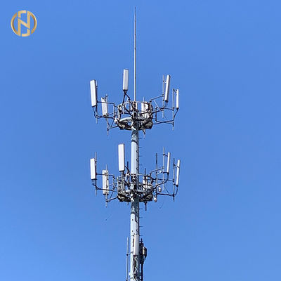 شراء 120FT خط النقل الخلوي القطب مكافحة التآكل مع كفن الألياف الزجاجية online manufacture