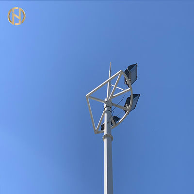 شراء Octadecagon عمود الصاري العالي مع نظام إضاءة الفيضانات LED 20M 30M 35M 40M online manufacture