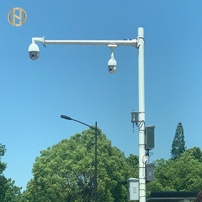 شراء 10M Q235 المرور CCTV كاميرا القطب حفزت ذراع واحدة للرصد online manufacture
