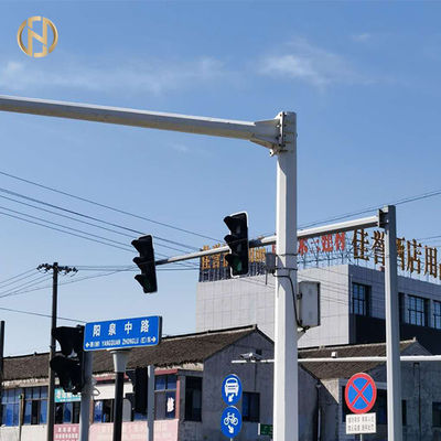 شراء 6M 8M CCTV Camera Pole Security Camera Post Polygonal T Type للشارع الرئيسي online manufacture