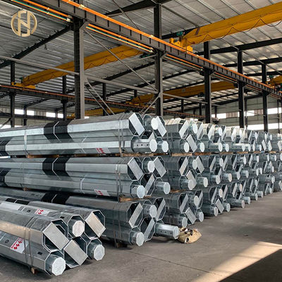 شراء عمود الطاقة المعدني المجلفن بالفة الساخنة 33KV الفئة 2 1050daN 11.8m 4mm online manufacture