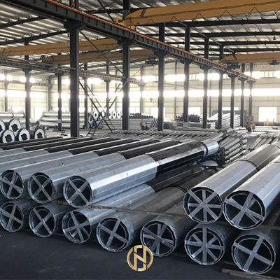 شراء أعمدة معدنية مدفونة نوع GR50 مثمنة الشكل 15KV 33KV 14m online manufacture