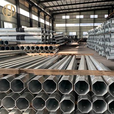 شراء تخصيص حجم عمود الطاقة المعدنية 69KV 90FT القطب الكهربائي الصلب Q460C online manufacture