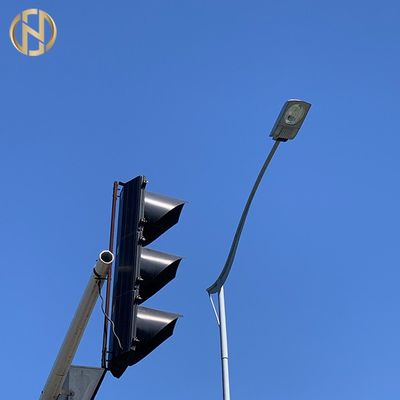 شراء ASTM A123 Q345B LED ضوء الشارع مصباح الطريق السريع عمود ذراع مستقيم online manufacture