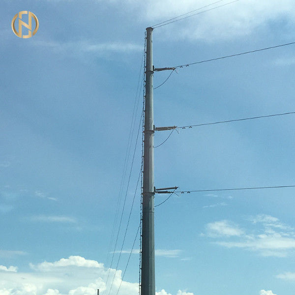 21M 69KV القطب الطاقة المجلفن الصلب المجلفن وظيفة مقاومة الرياح