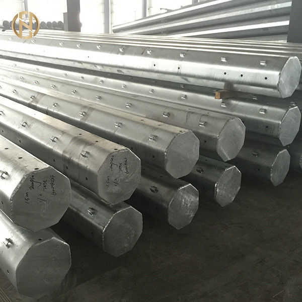 45FT 13.7M القطب الصلب المجلفن مثمن مع الأجهزة ISO 9001 معتمد