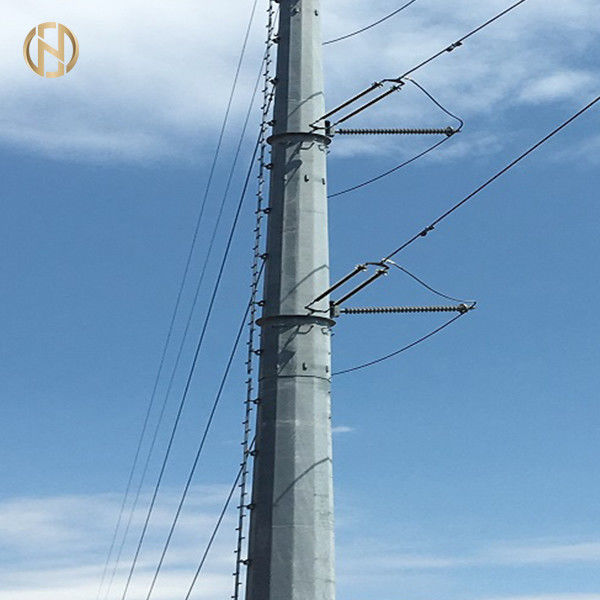 69KV الصلب المعدني القطب فائدة ASTM A 123 تراجع الساخنة الجلفنة المتانة العالية