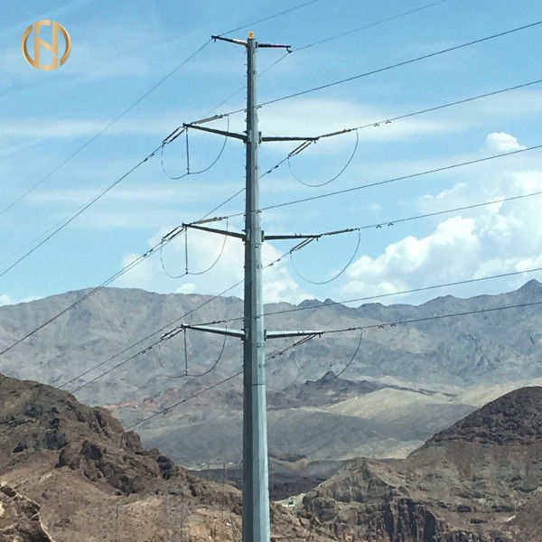 القطب الكهربائي الصلب دائرة واحدة 30-60 درجة 230KV 500KV HDG 38M