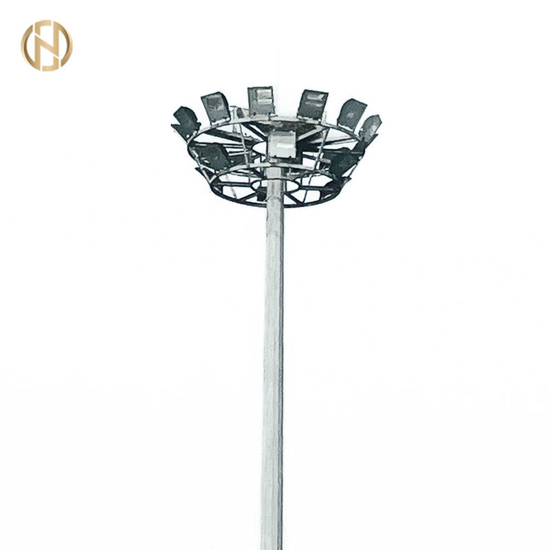 35M غطس ساخن غلفانيوم أعمدة إضاءة عالية مع أضواء LED